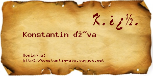 Konstantin Éva névjegykártya